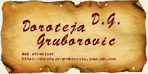 Doroteja Gruborović vizit kartica